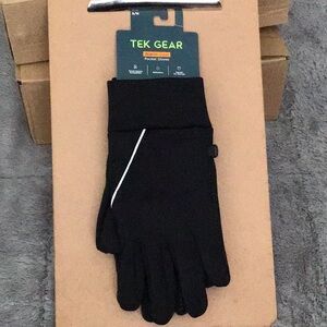 Men’s TEK GEAR Warm Pocket Gloves Touch Screen Compatible Black Size S/M (NEW)